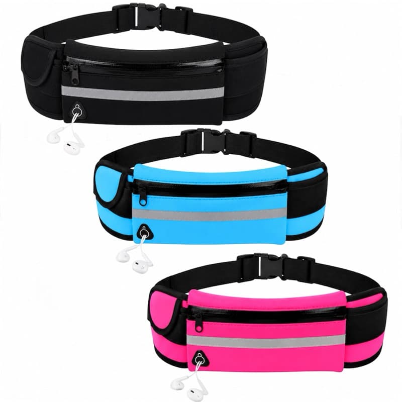 Pochete Esportiva Porta Celular Corrida Caminhada Impermeável Faixa Refletiva