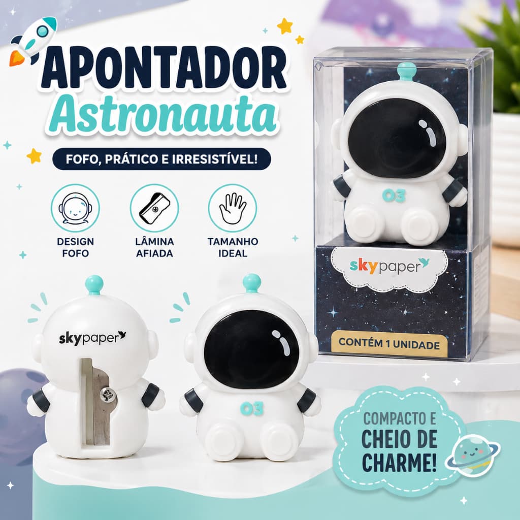 Apontador Astronauta Espaço Nave espacial galaxia estrelas - Skypaper - Menino meninos escola 1 unidade