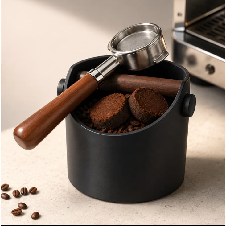 Batedor de borra de café expresso - Caixa para borra de pó café reservatório Barista