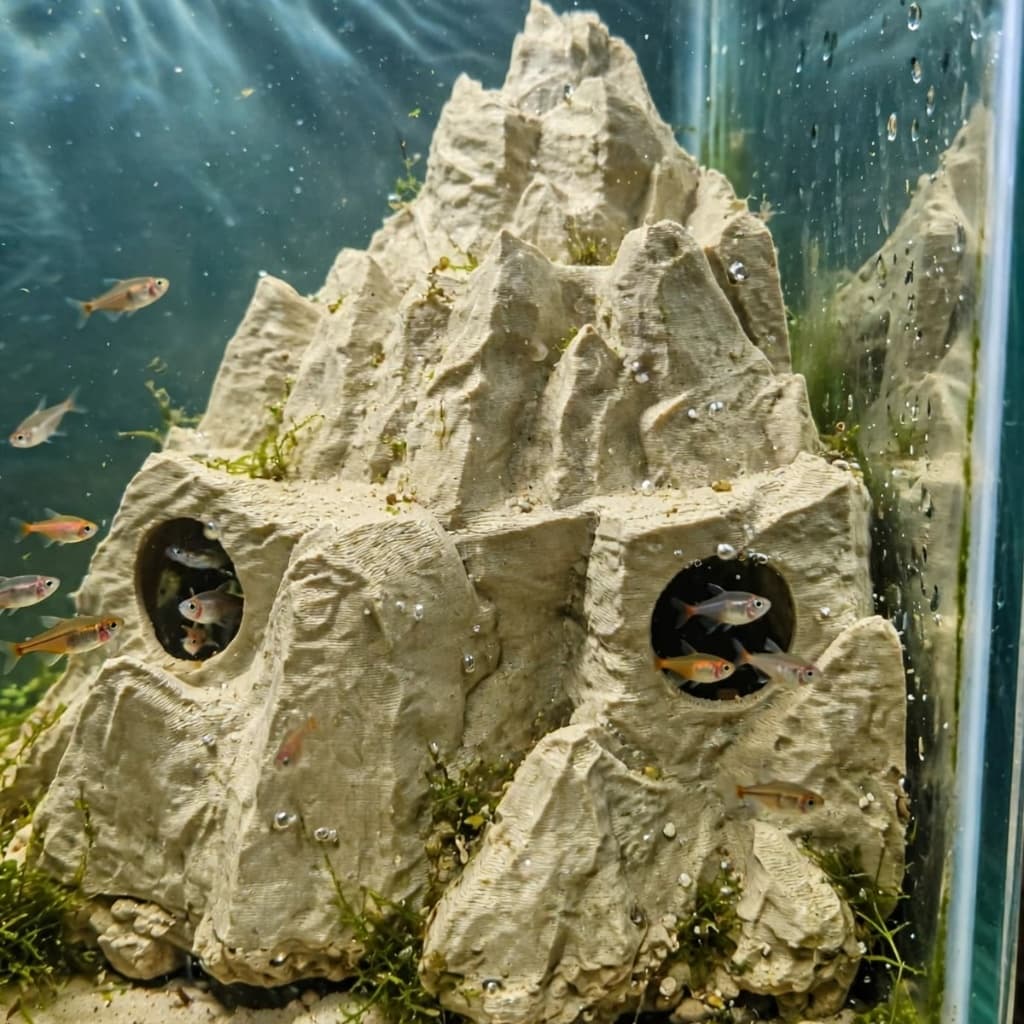 Caverna Pedra Decorativa Aquário de Quina Toca Montanha
