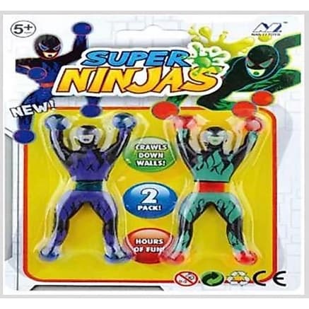 Kit 2 Bonecos Escaladores de Parede Grudentos Brinquedo Infantil