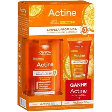 Kit Darrow Gel De Limpeza Facial Actine 140g + Gel De Limpeza Facial Actine 40g - Actine