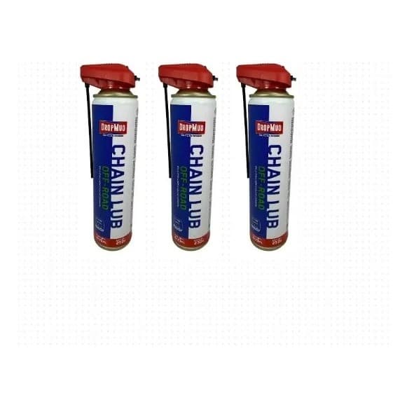 Kit 3x Lubrificante Chain Lub Dropmud 400ml Lub Corrente