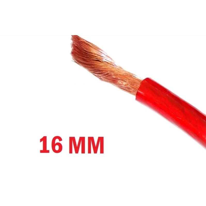 Rolo 25 metros Fio Cabo Positivo 16mm Condustein Cobre Fiação Som Automotivo Instalações
