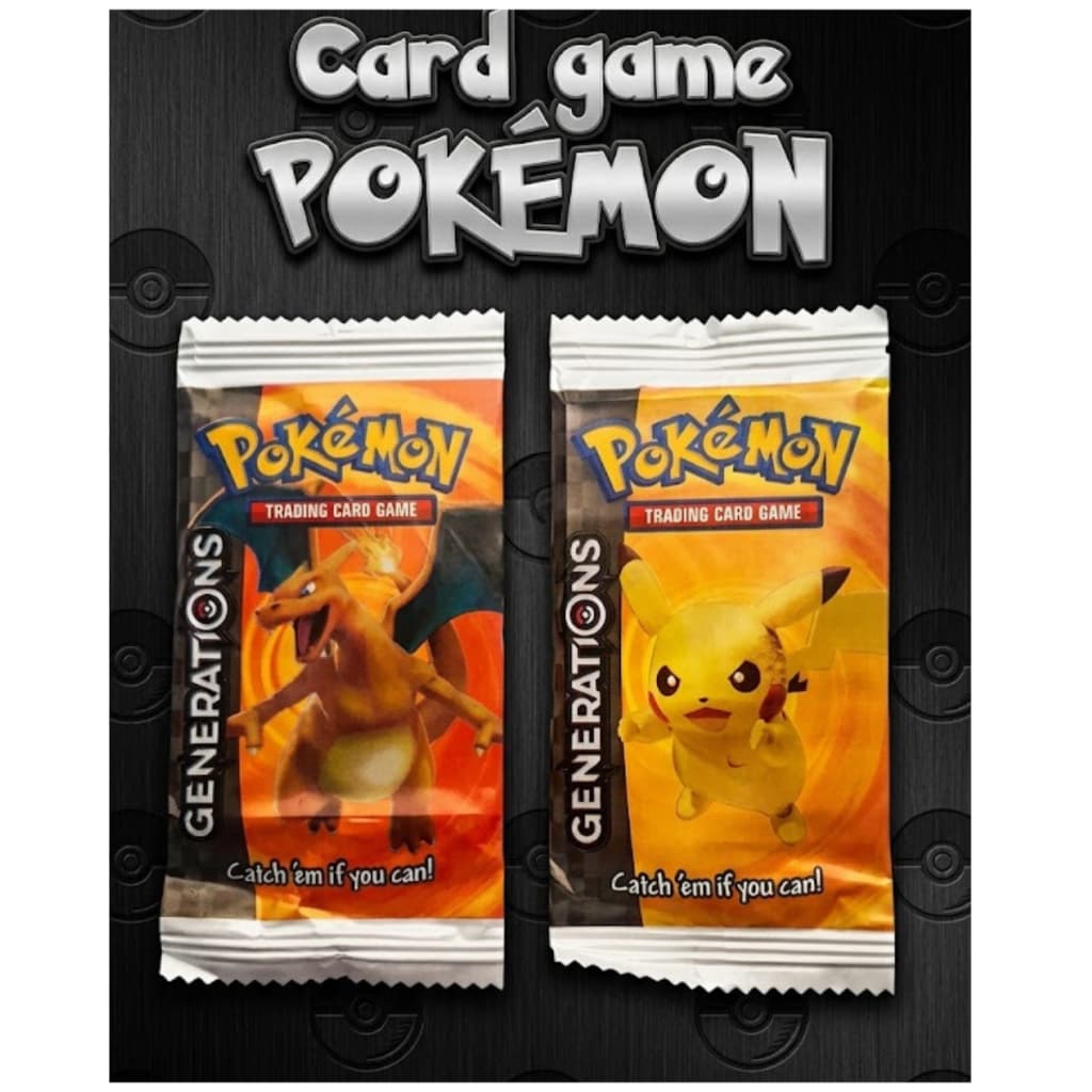 Kit Card Game POKÉMON 15 Pacotinhos 60 Cartinhas - Bater Bafo