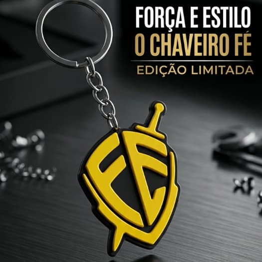 Chaveiro Fé Formato Escudo
