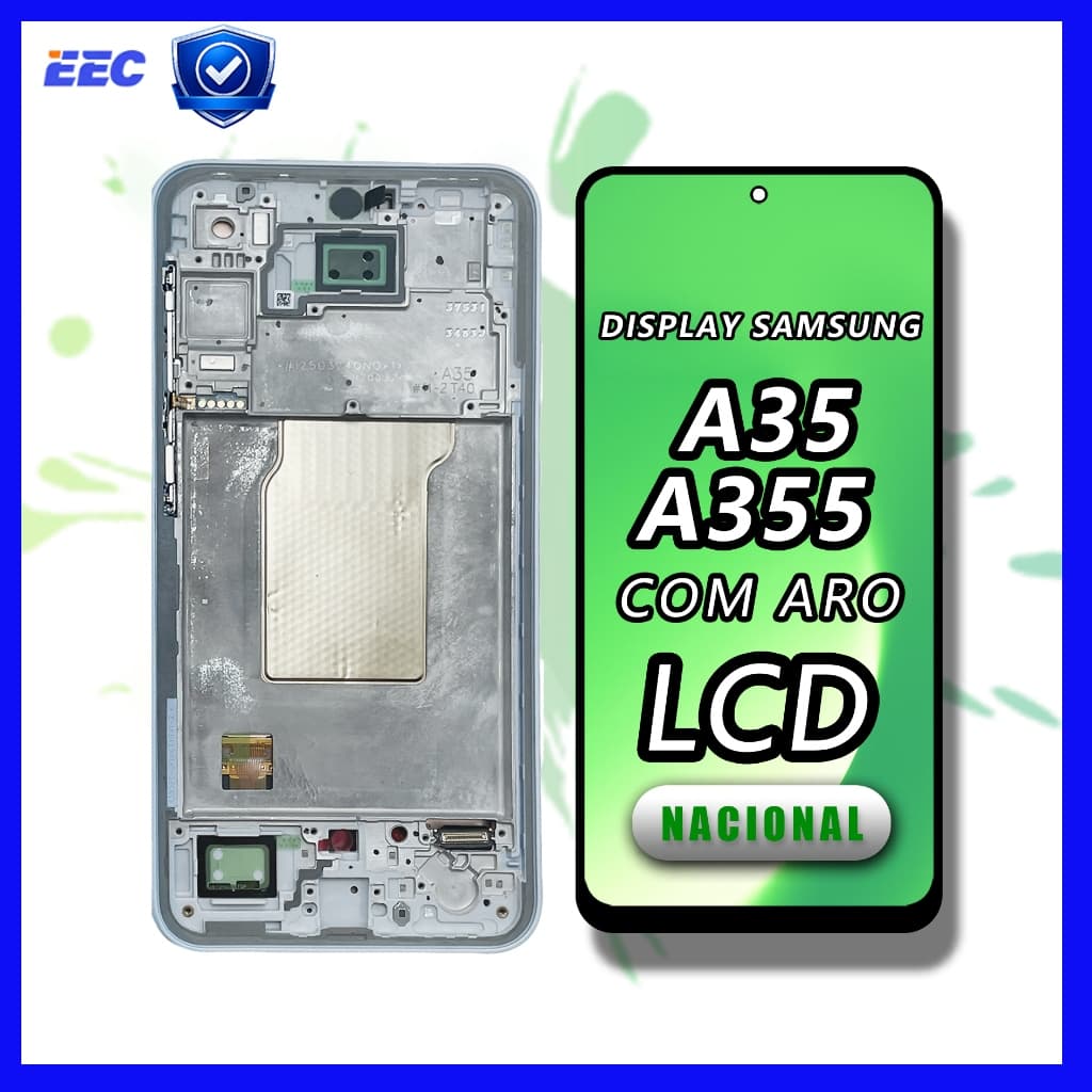 Tela Samsung A35 Com Moldura LCD Alta Qualidade Estoque Nacional Pronta Entrega Reparo Celular