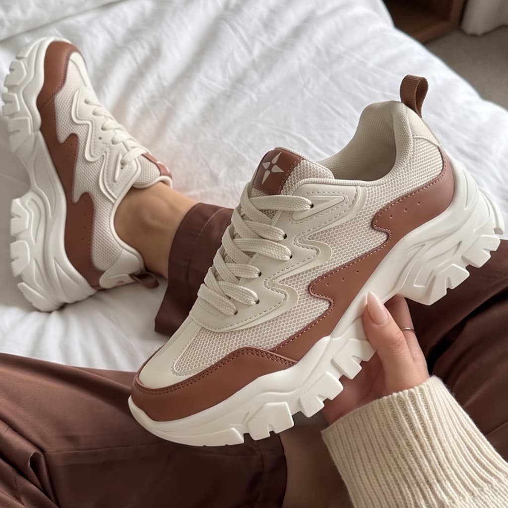 Tênis Chunky Feminino Solado Alto Estilo Street Robusto - Promoção Imediato