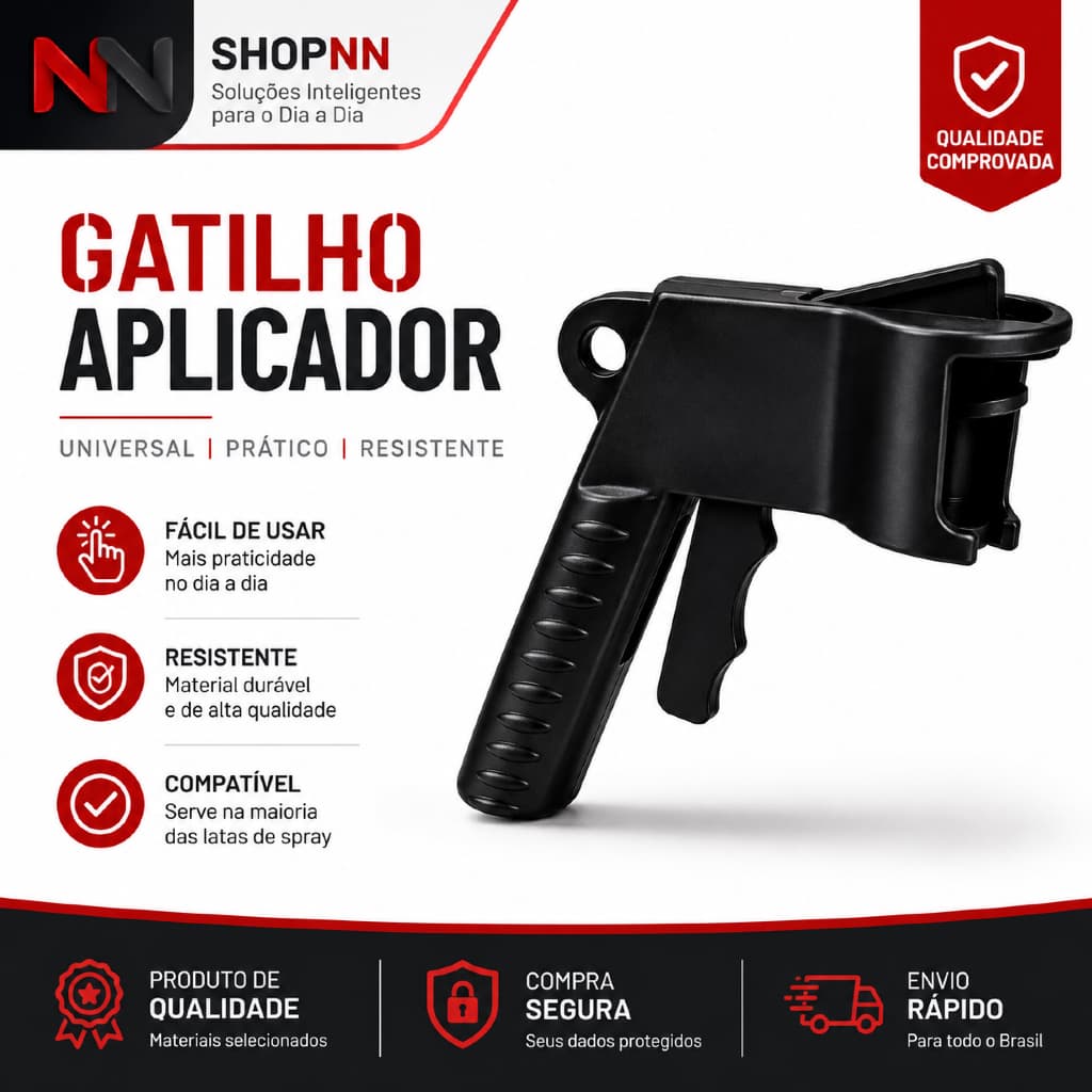 Gatilho Aplicador Universal para Latas de Spray Aerossol Ergonômico Compatível com Tintas Vernizes Desengripante