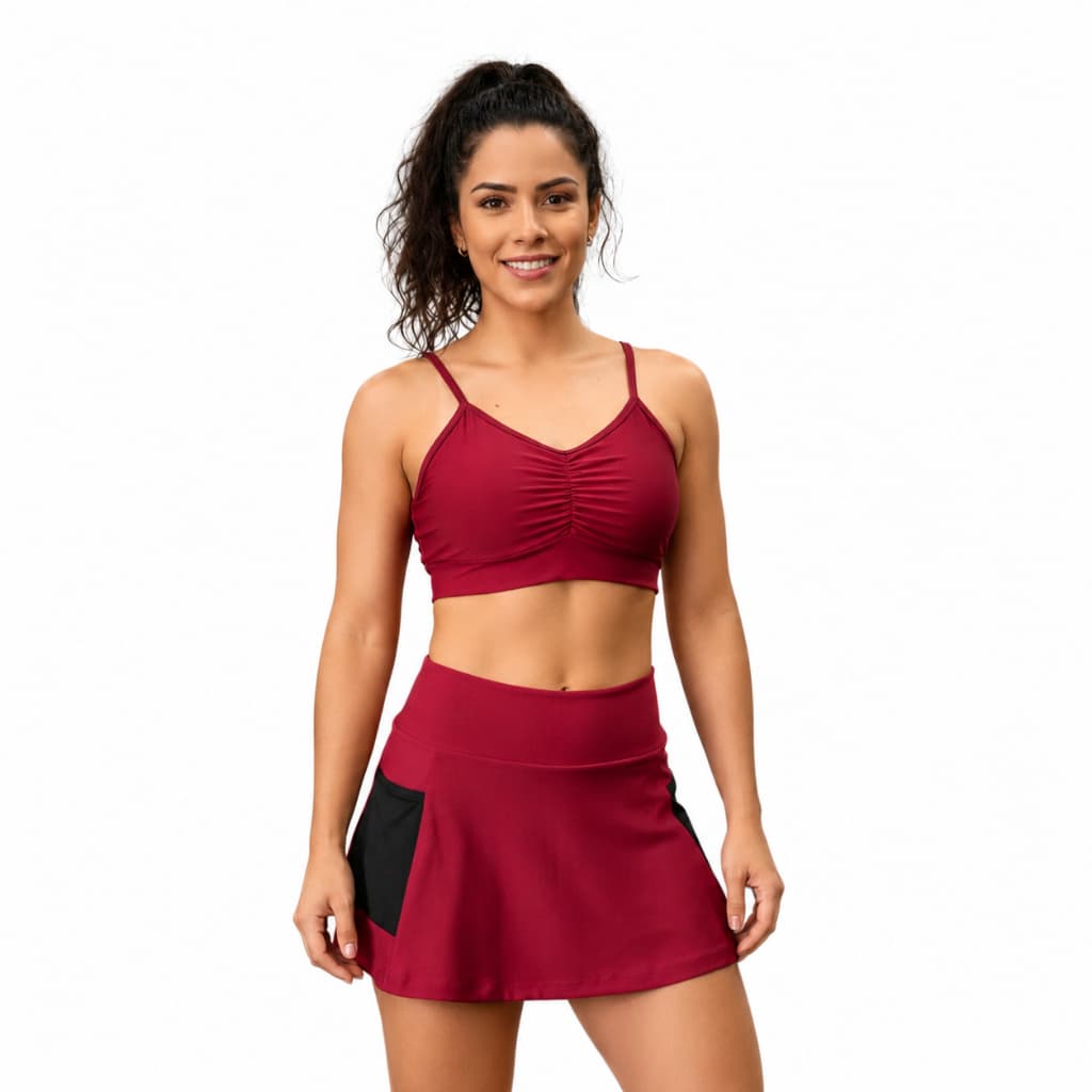 Conjunto top e short saia LS MODAS (Moda Jeans)