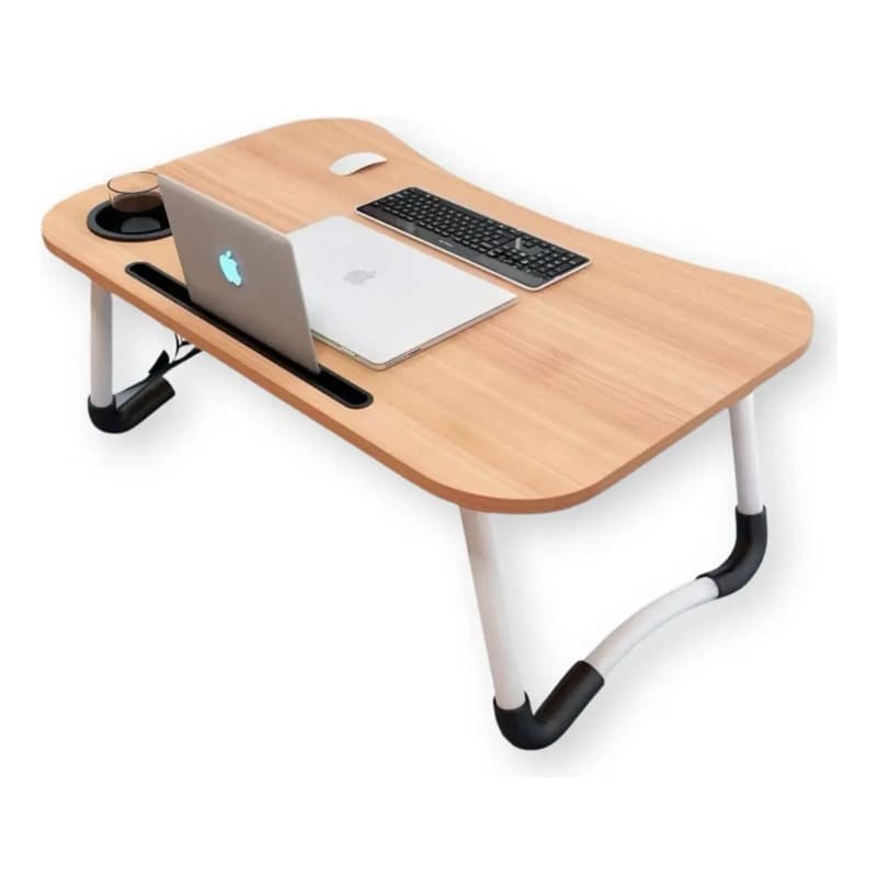 Mesa Dobrável para Notebook com Suporte para Copo e Tablet 47,5x29,5cm