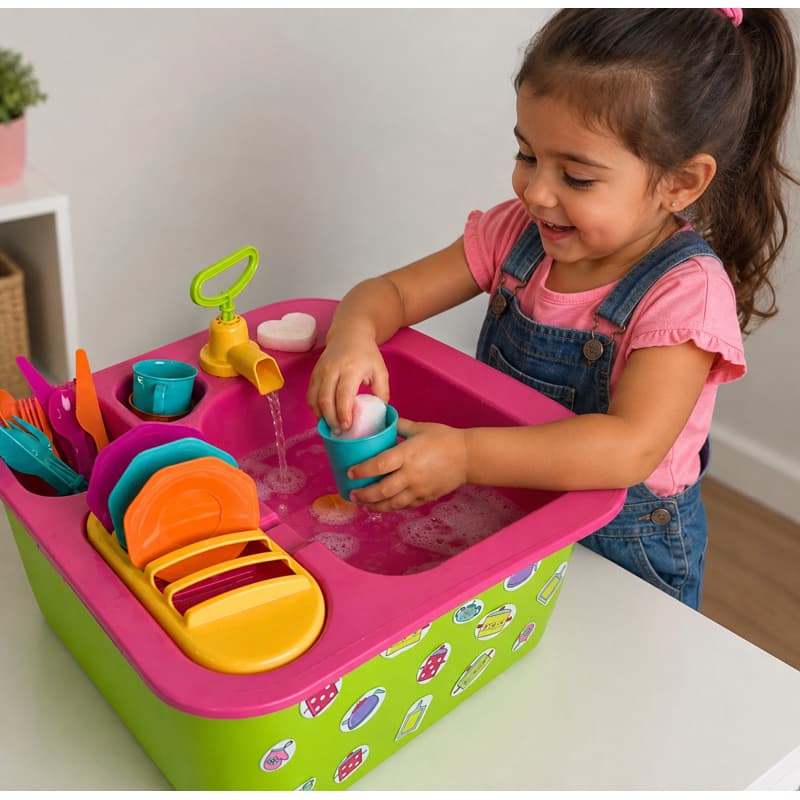 BRINQUEDO ACQUA BRINK COM ACESSÓRIOS PIA BRINQUEDO HOMEPLAY SAI ÁGUA DE VERDADE