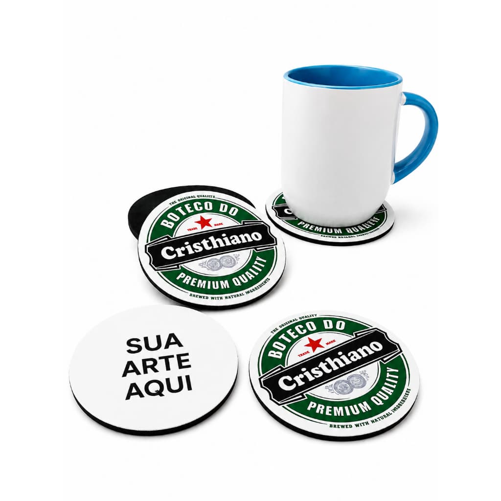 50 PORTA COPOS PERSONALIZADO 9X9 NEOPRENE BRINDE CORPORATIVO FESTAS E EVENTOS
