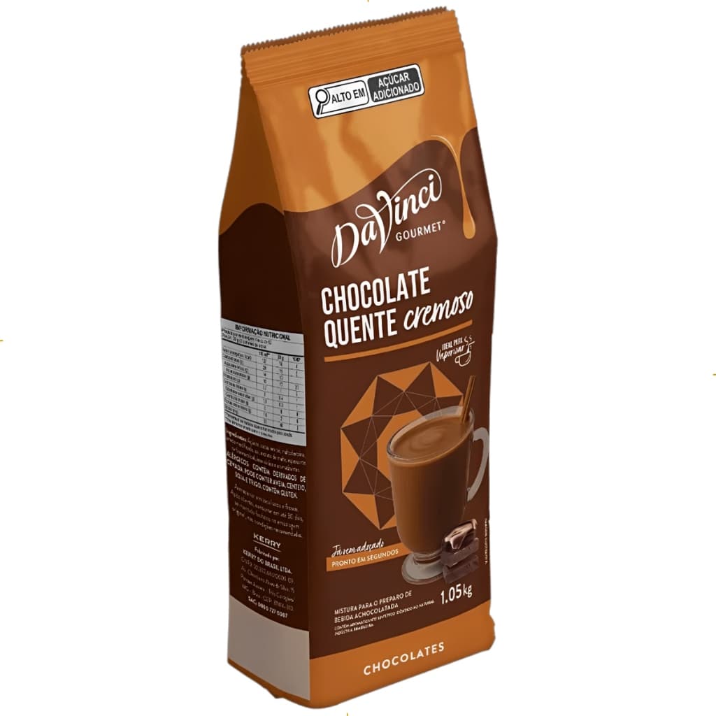 Chocolate Quente Cremoso Da Vinci Gourmet Em Pó 1,05kg Davinci Chocolate Europeu Pacote
