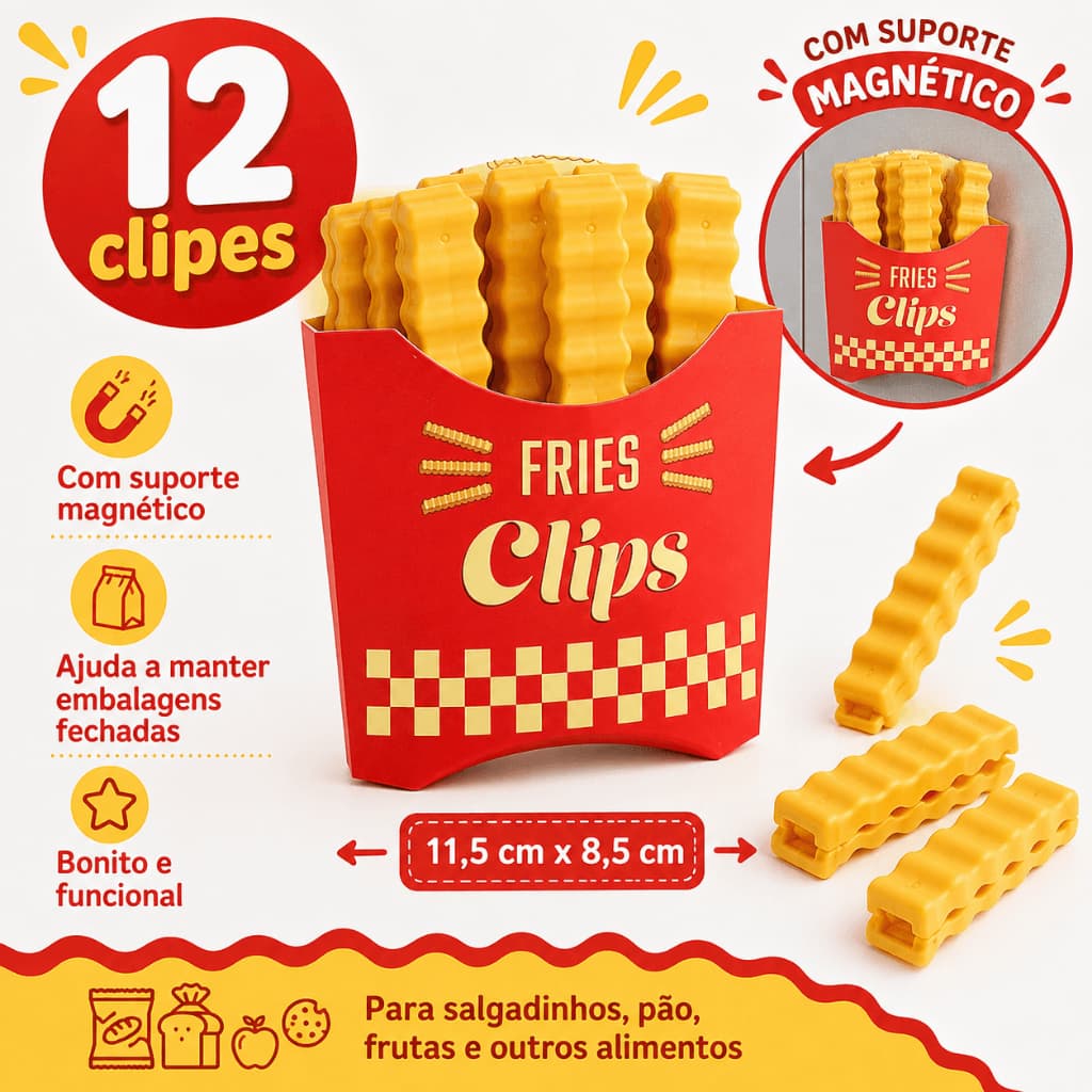 Veda Embalagem Lacra Seladoras Batatas Fritas À Prova De Umidade 12 Clipes De Vedação De Conservação Fresca