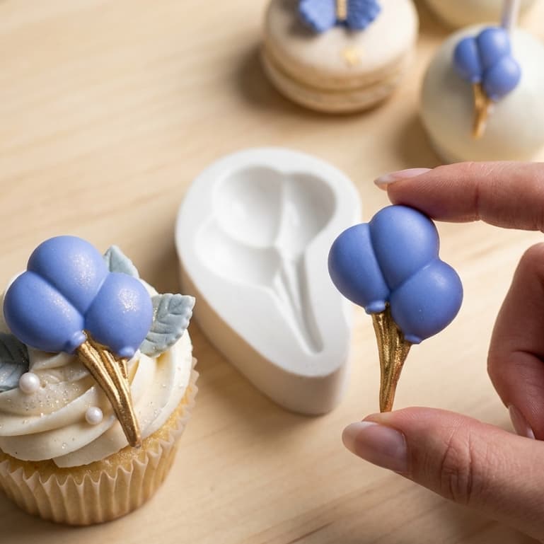 Molde De Silicone Trio De Balões Molde Para Confeitaria Molde Para Biscuit 622