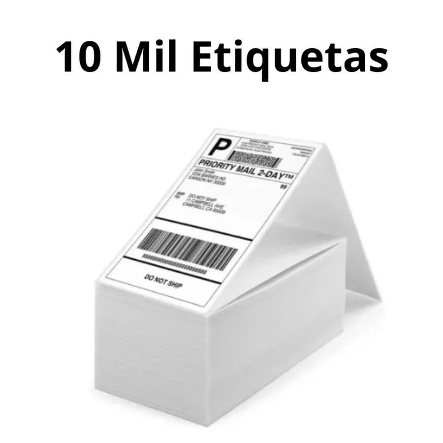 10000 Etiqueta Térmica Papel Adesivo Impressão Resma 10x15CM Papel Térmico c/ Serrilha para Destacar