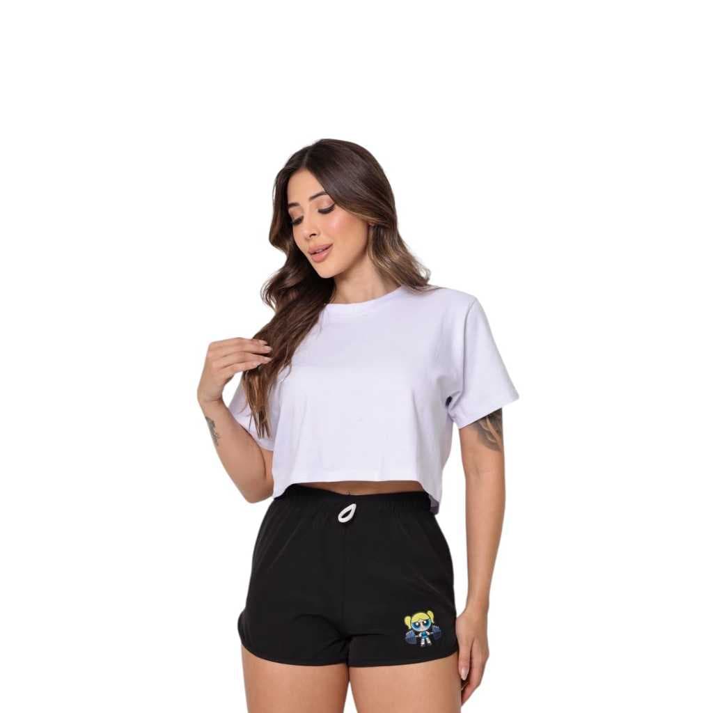 Short Tactel feminino com elastano e Forro Praia Academia Caminhada Natação Verao premium