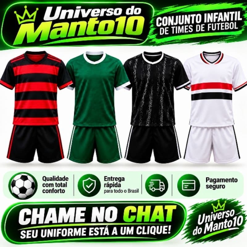 Conjunto de time de futebol infantil ( leia a descrição)