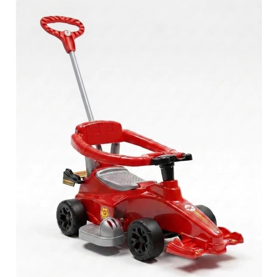 Quadriciclo Infantil Carrinho de Passeio com Haste Carro Esportivo Speed Flash Motoca Calesita