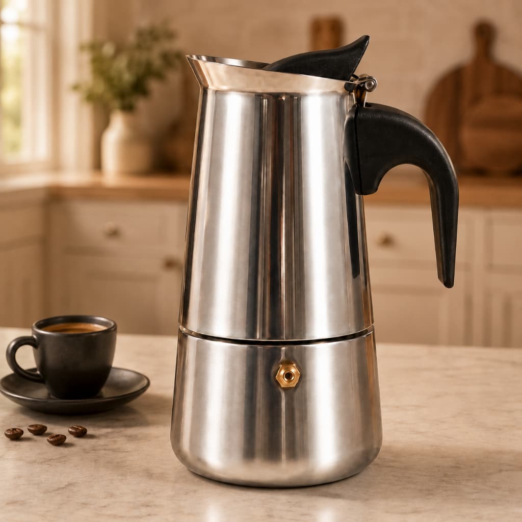 Cafeteira Italiana Inox Espresso Fogão Gás ou Indução