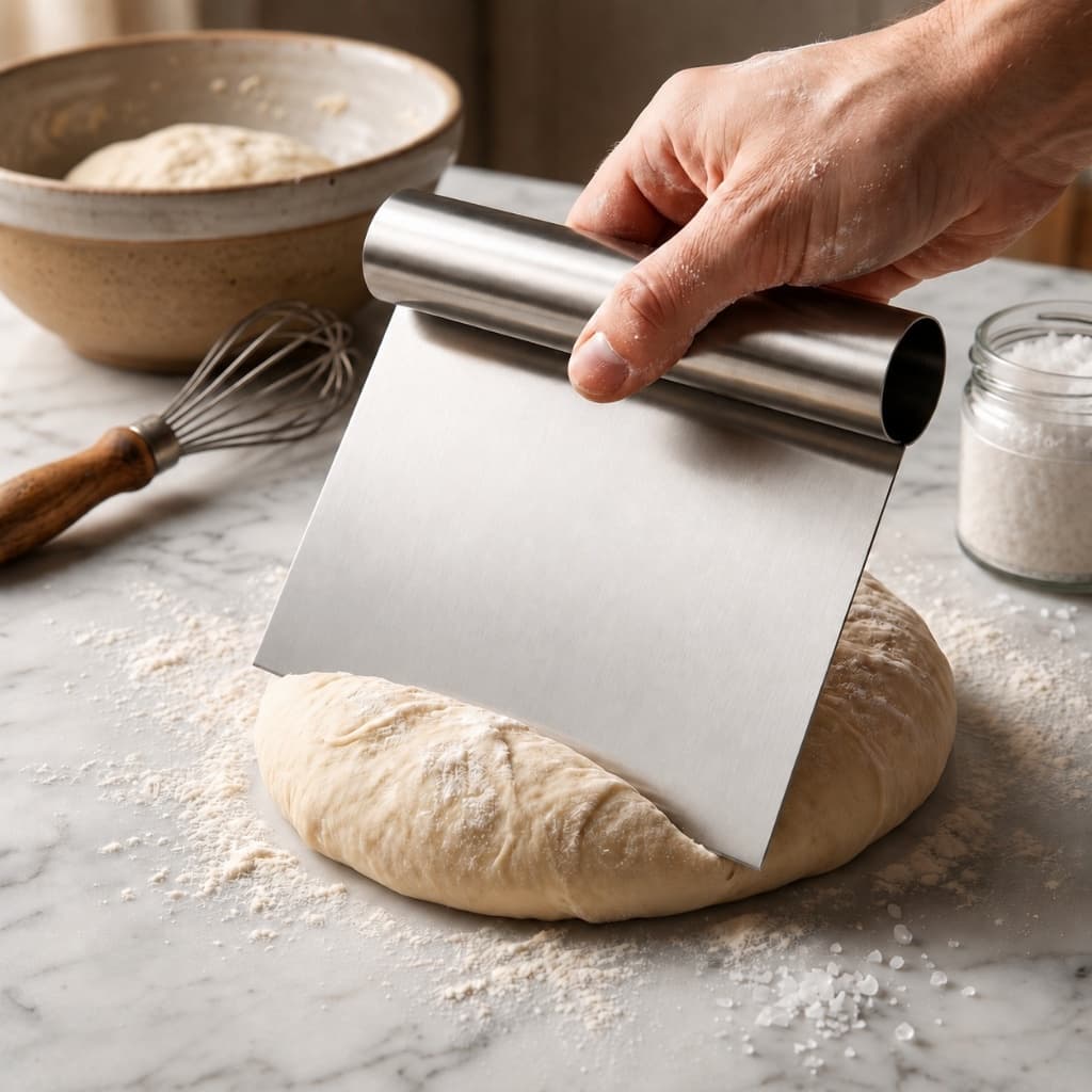 Raspador Cortador de Massas Espátula Aço Inox para Pão Pizza Bolo Confeitaria Padaria Cozinha Profissional