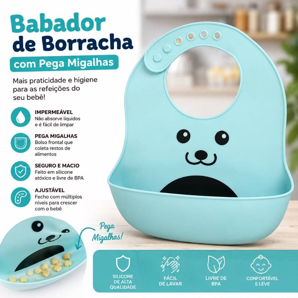 BABADOR SILICONE C/PEGA MIGALHAS