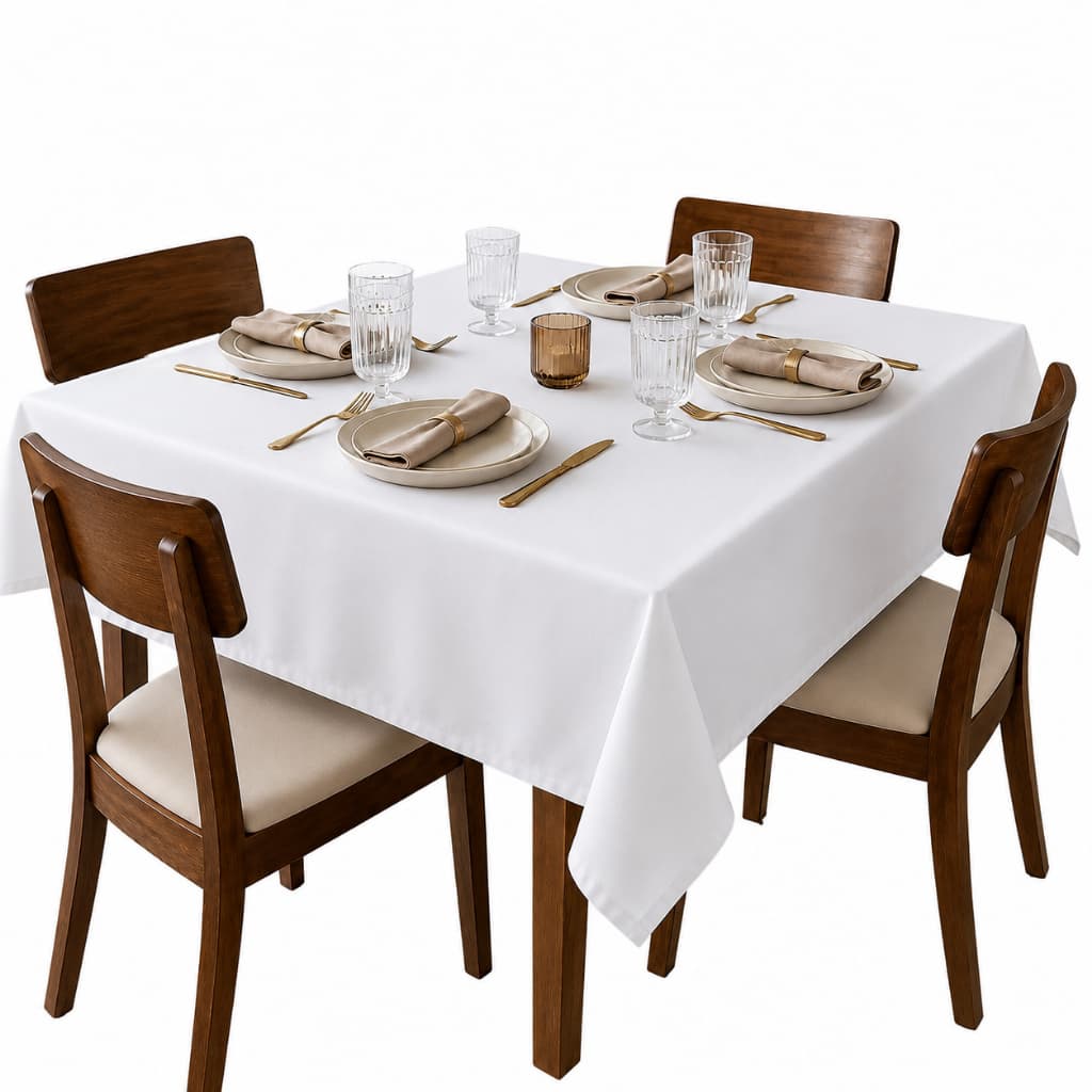Toalha de Mesa 4 Lugares Oxford 1,40x1,40m Elegante, Resistente e Fácil de Limpar
