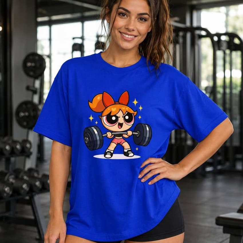 Camiseta Feminina Academia 100% Algodão Estampada Fitness P ao GG