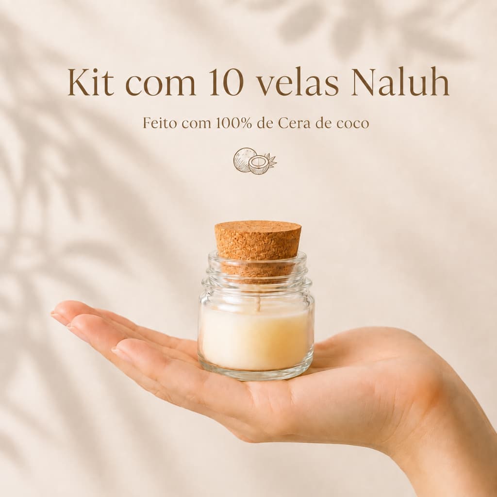 KIT 5 Mini Velas p/ Lembrancinhas Brindes Veganas - Sem Personalização  - Aromáticas Lindas Charmosas