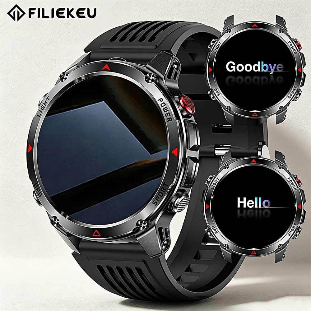 Smartwatch robusto, durável e à prova d'água com chamadas via Bluetooth, GPS e monitoramento do sono