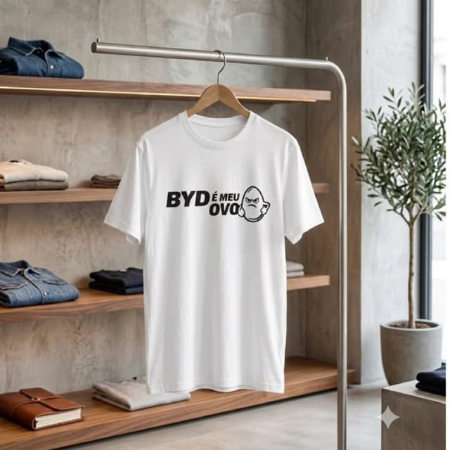 Camiseta BYD é meu Ovo frases engraçadas unissex