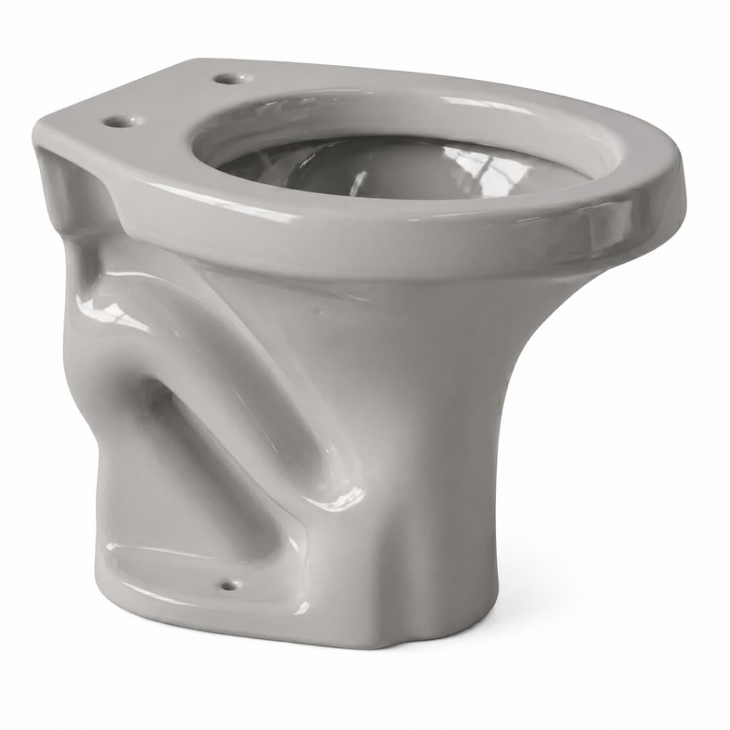 Vaso Sanitario Convencional Parati Cinza Cromo Logasa Louça Para Banheiro Reforma Qualidade