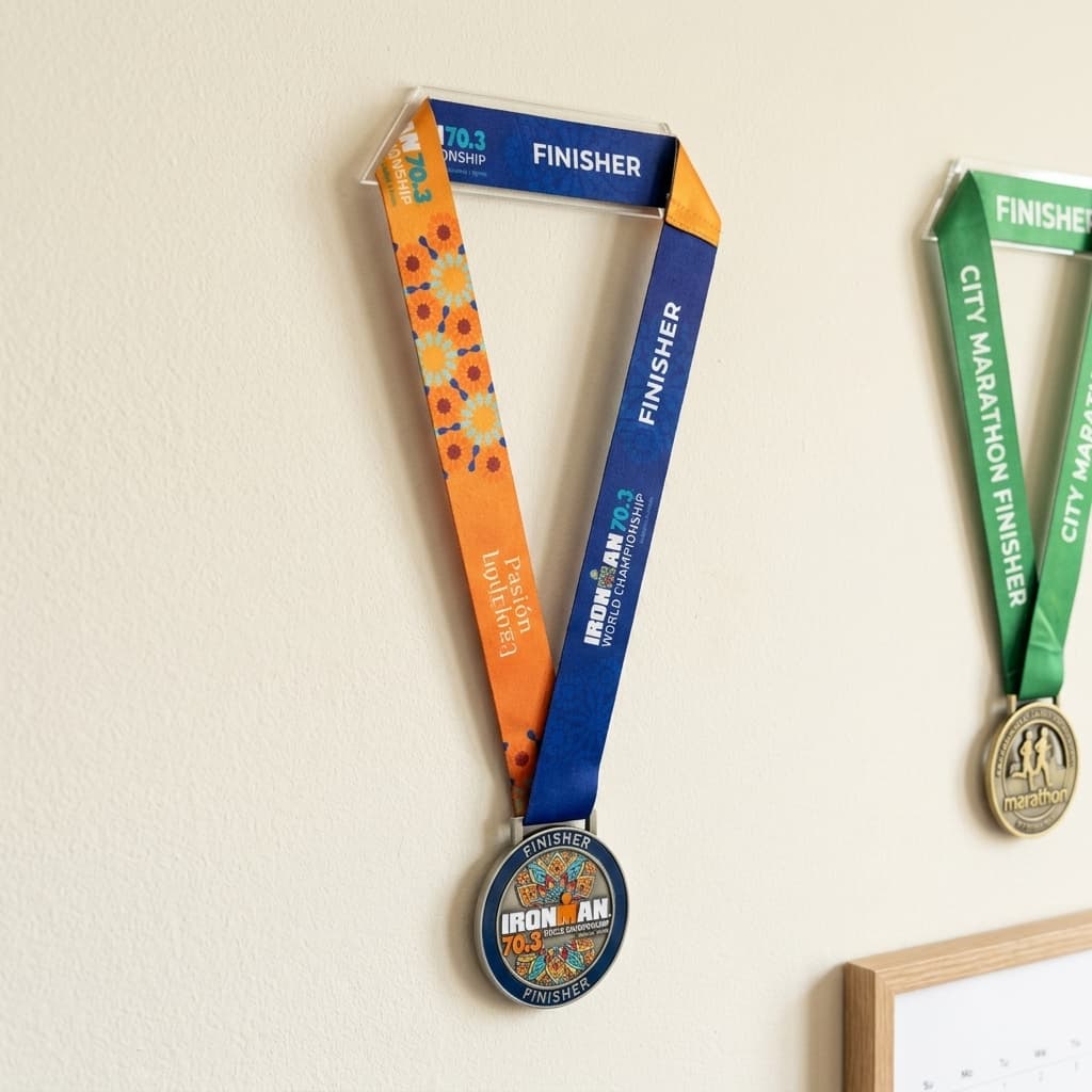 Porta Medalhas Invisível de Parede Suporte para Medalhas Corrida Triathlon Academia Esporte