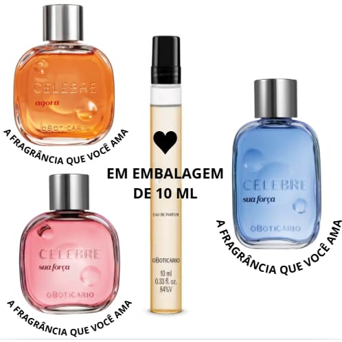 Celebre Sua Força Masculino ou Feminino Celebre Agora 10ml - Perfume de Bolso
