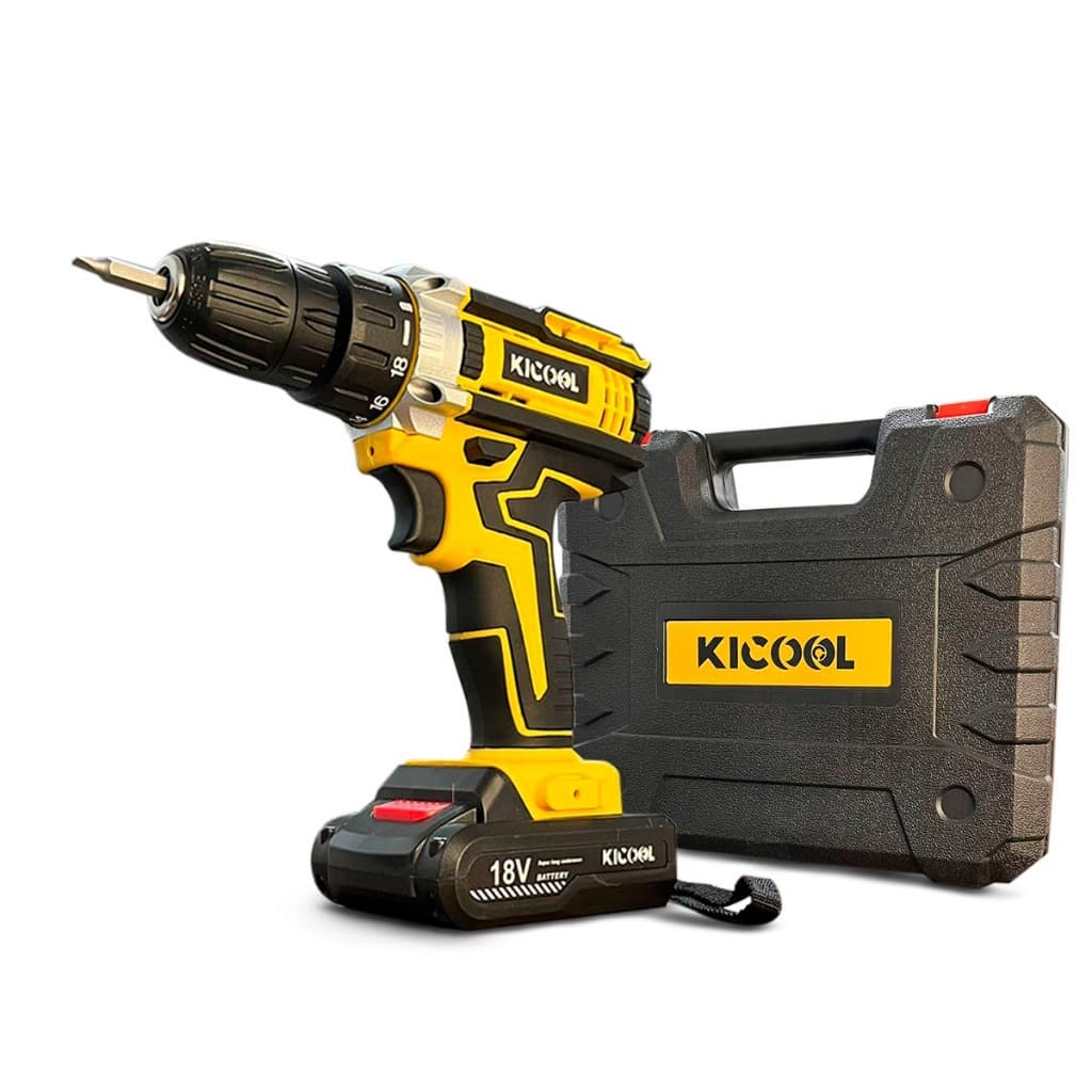 Parafusadeira Furadeira 36v Bivolt 2 Bateria Maleta Kicool