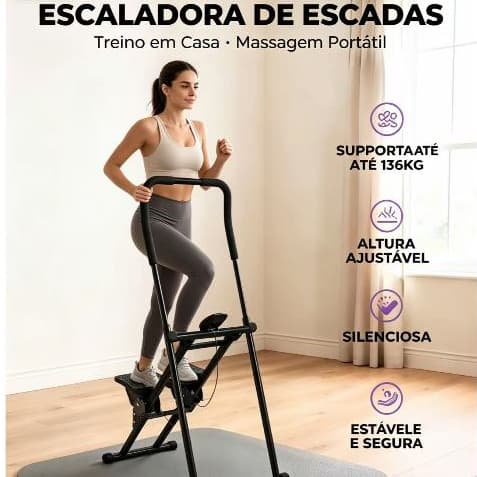 Máquina De Escada Simulador De Caminhada Escalador Vertical Dobrável Academia