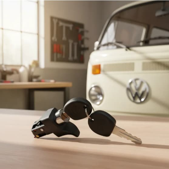 Maçaneta Externa da Tampa do Motor Preta Com Chave Kombi Clipper de 1997 A 2013