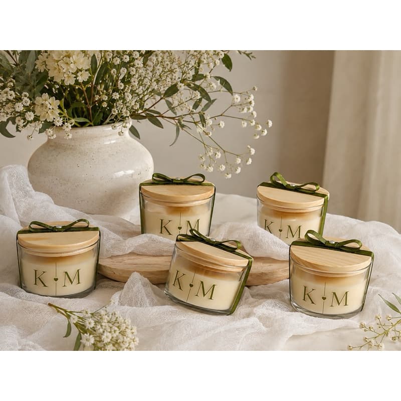 🕯️ KIT 10 UNIDADES VELA AROMÁTICA PERSONALIZADA – POTE PATÊ COM TAMPA DE MADEIRA