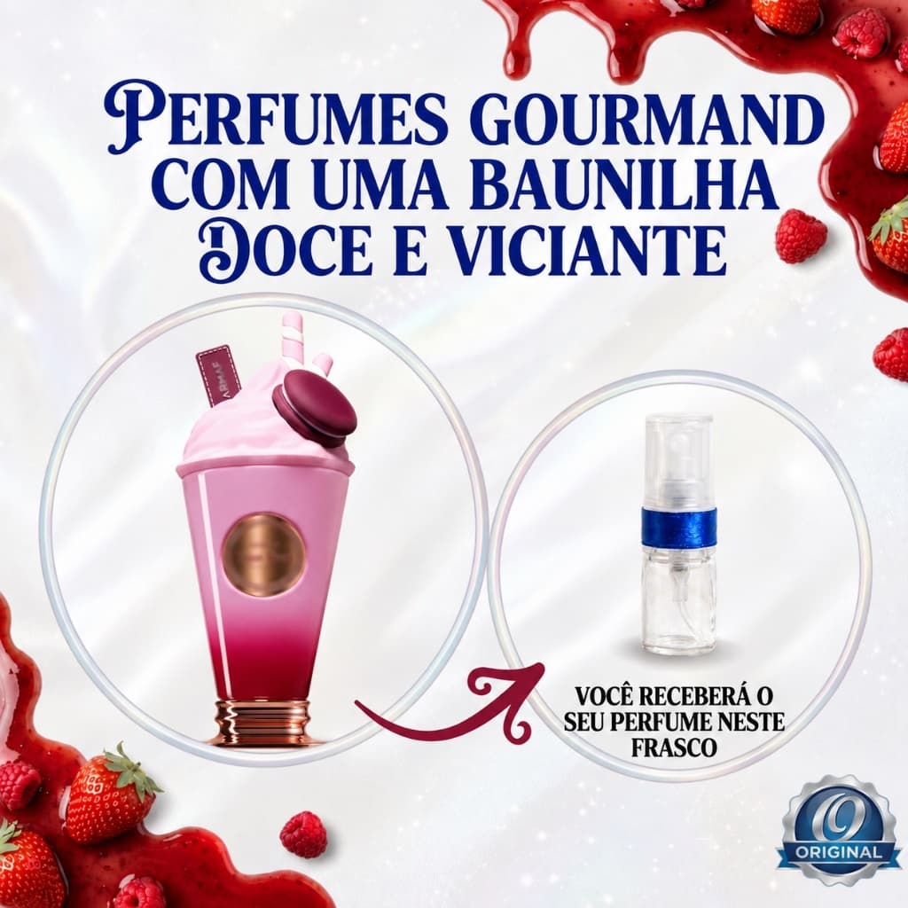 Perfume feminino Yum FLORAL FRUTADO GOURMAND SOFISTICADO  DOCE NA MEDIDA CERTA Perfume de baunilha feminino