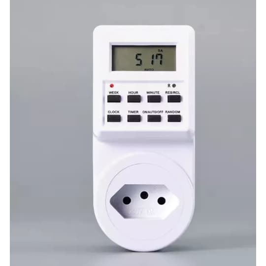 TEMPORIZADOR DIGITAL PROGRAMADOR DE TOMADA INTELIGENTE COM TIMER BIVOLT