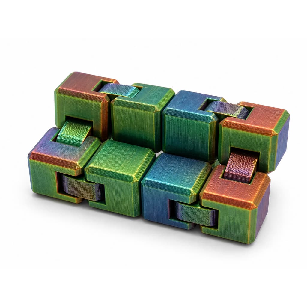 Brinquedo Fidget Cubo Infinito 3D – Antiestresse, Relaxamento e Diversão