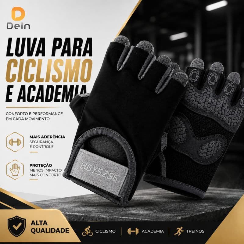 Luva Fitness para Academia Musculação Ciclismo Treino Peso Antiderrapante Unissex Preta Rosa M