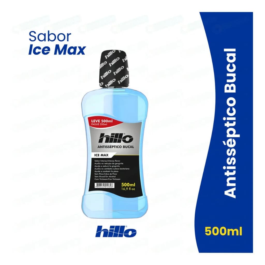 Enxaguante Bucal Hillo Ice Max 500ml