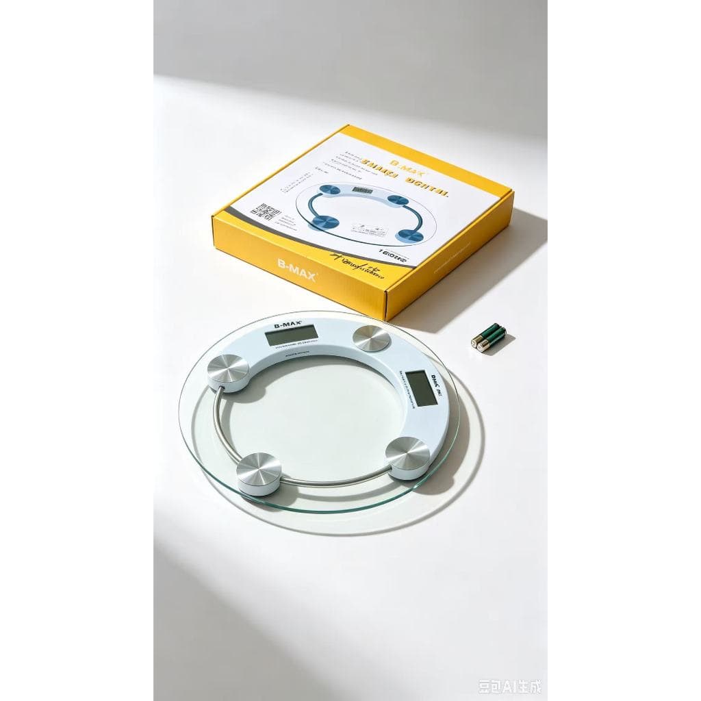 Balança Digital B-MAX BM-A12 Vidro Temperado, Capacidade até 180kg, Desligamento Automático, Balança de Peso Corporal pa