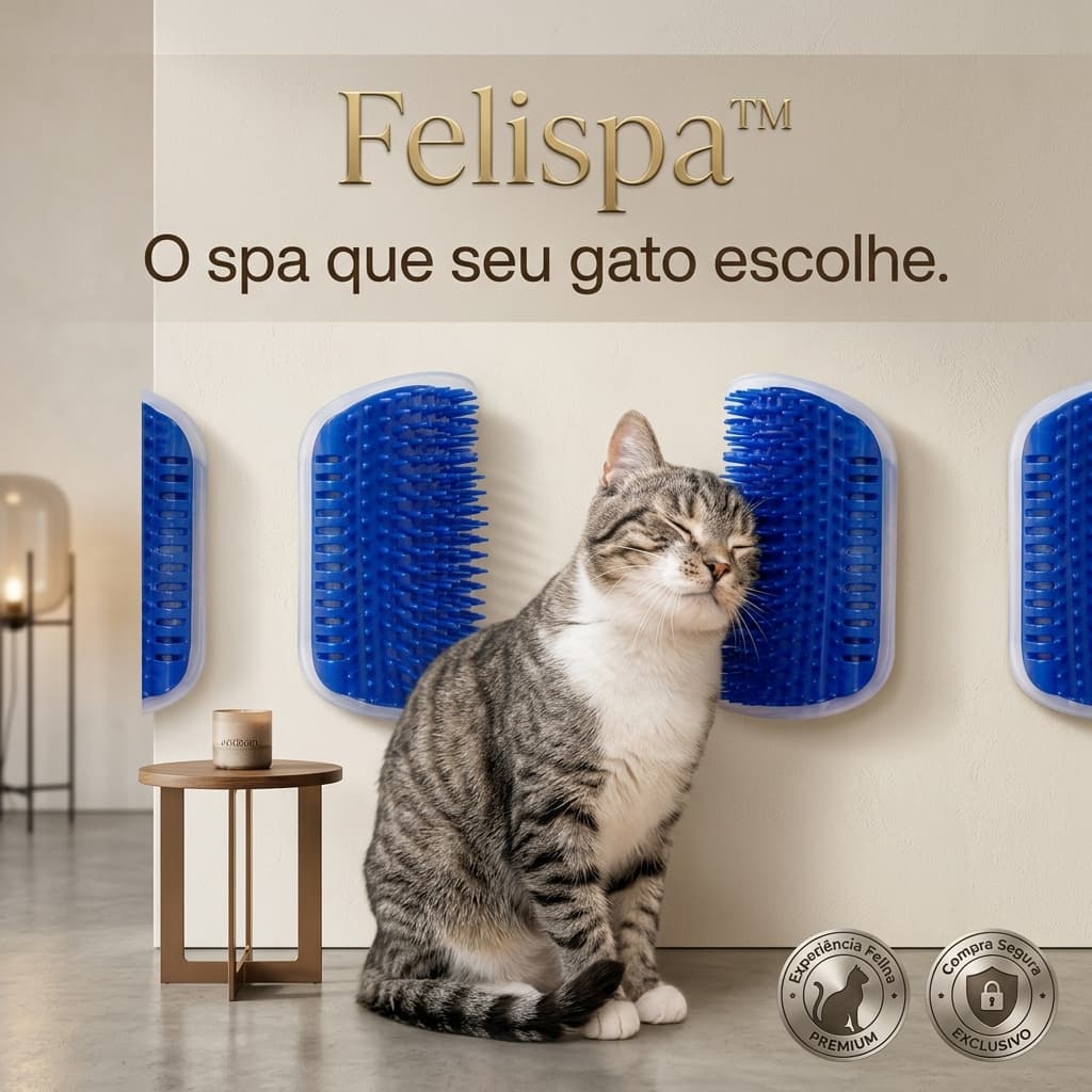 A única escova que o seu gato AMA - Felispa™ — O Spa Particular do Seu Gato
