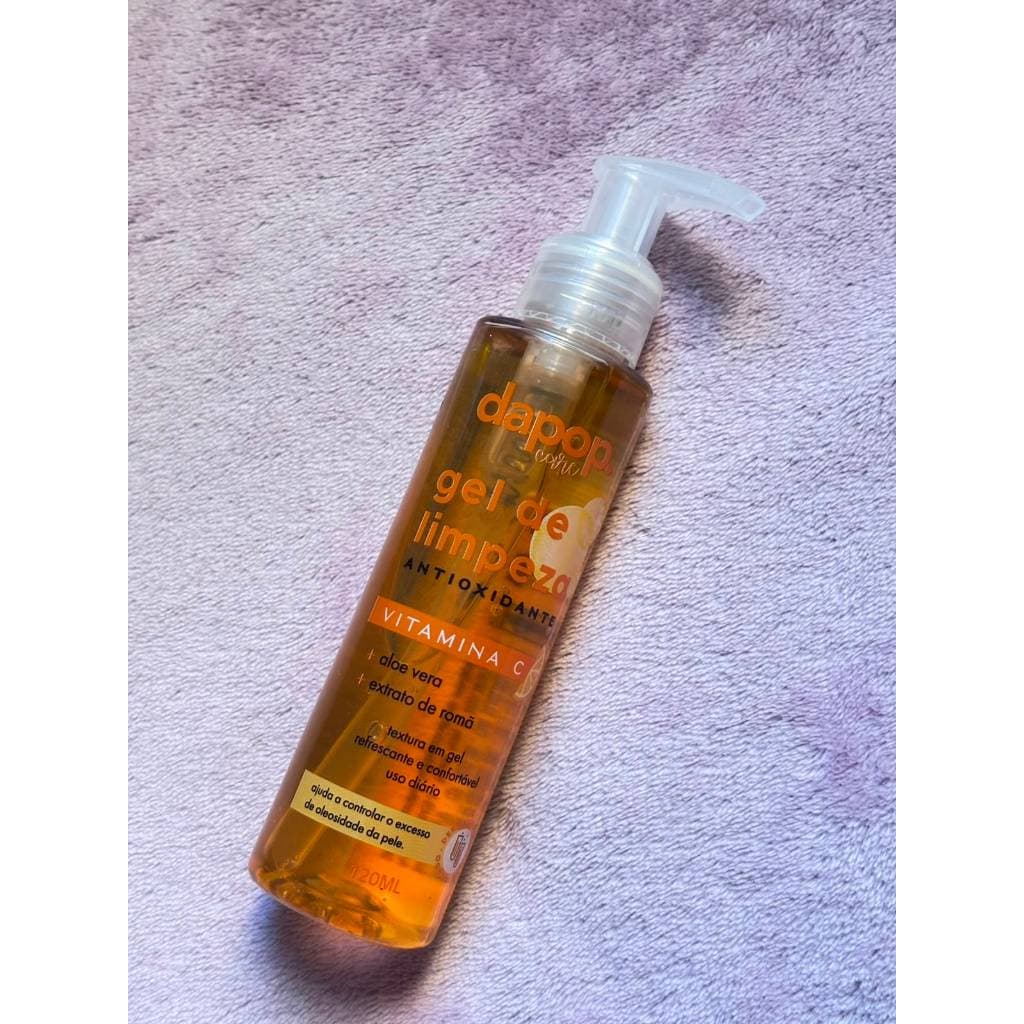 Gel de Limpeza Facial Dapop Care Vitamina C Antioxidante Aloe Vera Romã 120ml