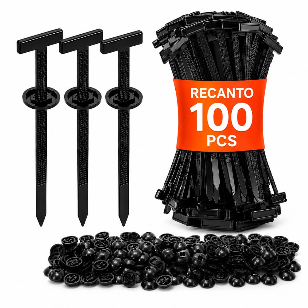 Kit 100 Presilha Abraçadeira Nylon Tipo Gravata Fixador Carro Universal Enforca Gato Lacre Automotivo Forro Porta