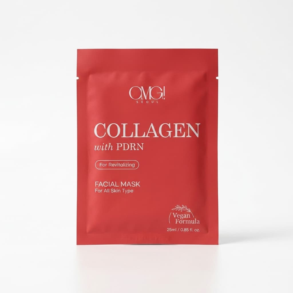 Máscara Facial OMG! Seoul Collagen com PDRN 25ml – Revitalização
