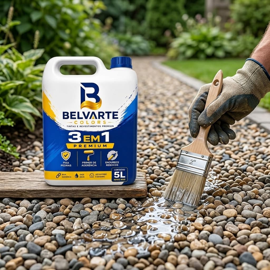 Fixa Pedra Premium 5 Litros - Tecnologia 3 em 1 para Fixação de Pedras Decorativas em Jardins e Canteiros